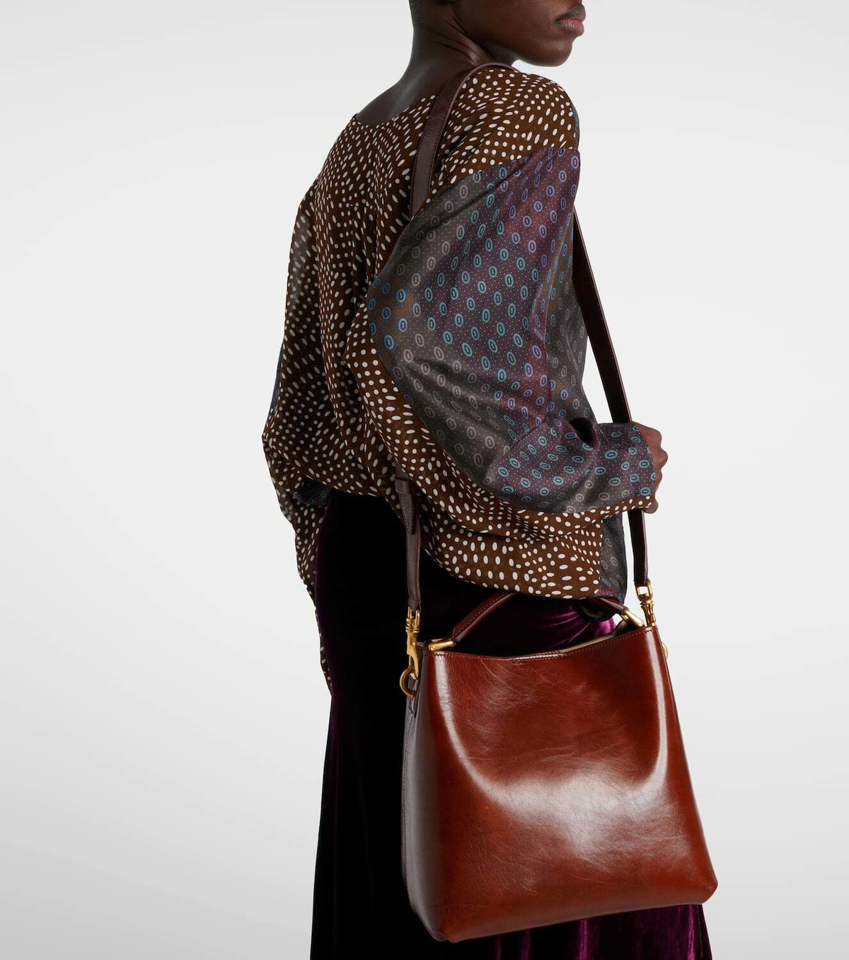 Dries Van Noten Grip Small leather tote bag
