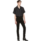 Amiri Black Silk Star Short Sleeve Shirt