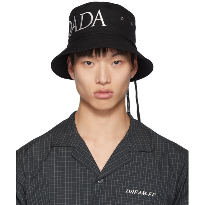 Photo: Christian Dada Black Wool Logo Bucket Hat