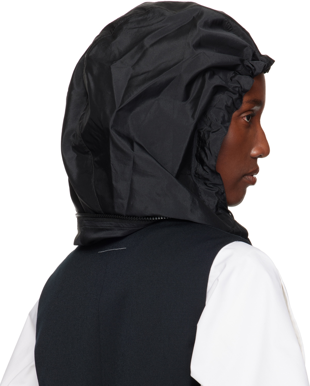 Maison Margiela Black Hooded Scarf