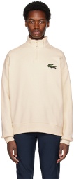 Lacoste Off-White Half-Zip Sweatshirt