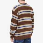 Pop Trading Company Men's Striped Cardigan in Rain Drum