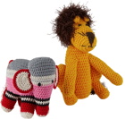 Ware of the Dog Multicolor Lion & Elephant Dog Toys