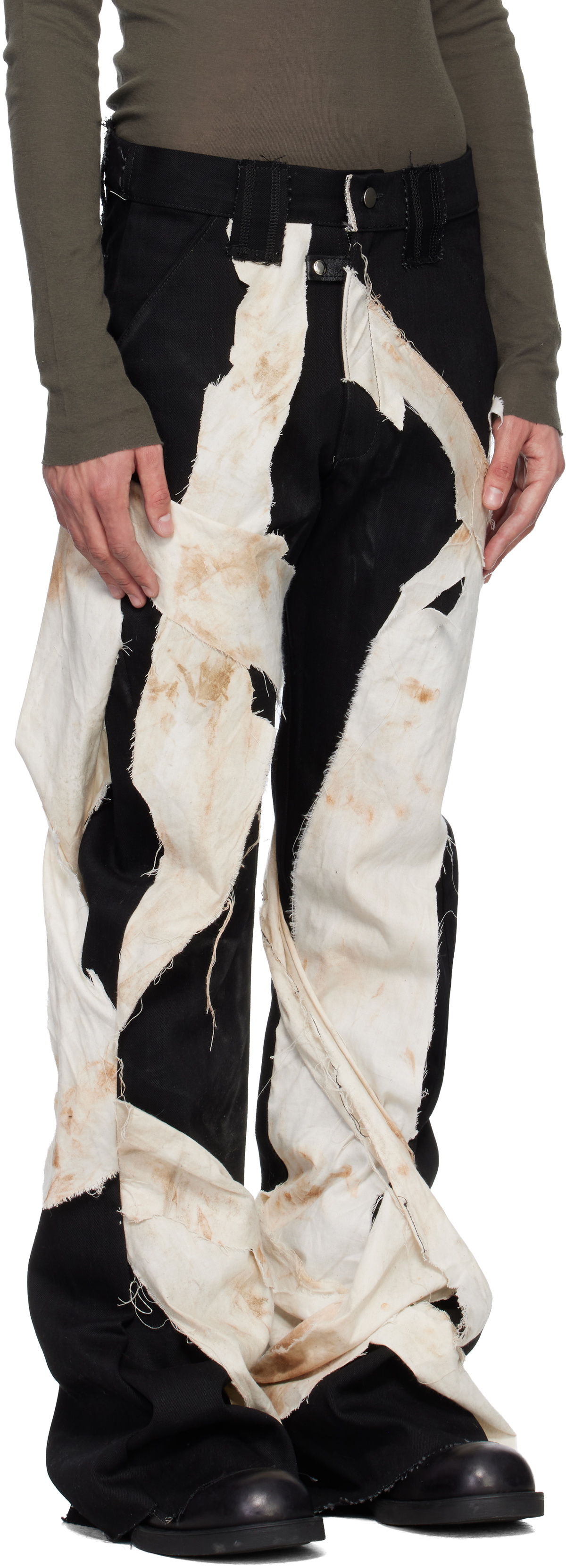 Swampgod Black Cutout Trousers