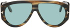 TOM FORD Tortoiseshell Bronson Sunglasses
