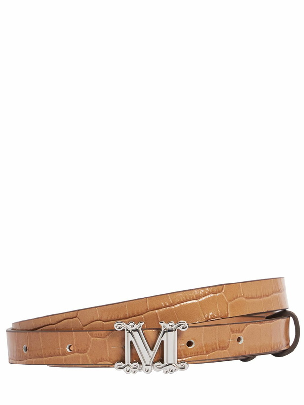 Photo: MAX MARA 15mm Mgraziata Embossed Belt