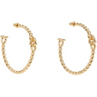 Ferragamo Twisted Chain Gancini Hoop Earrings
