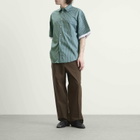 Le Père Men's Double Short Sleeve Shirt in Office Green