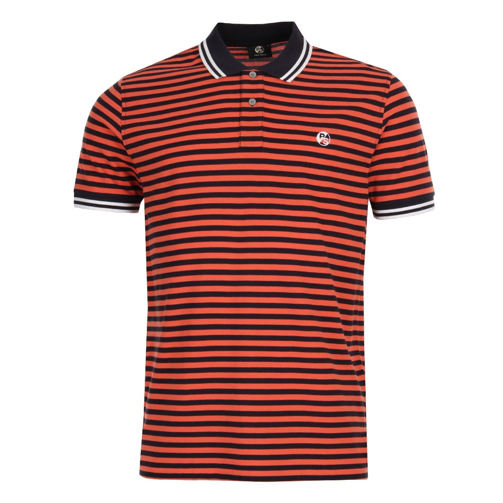 Polo Shirt - Navy/Orange