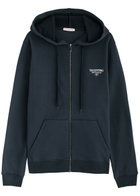 Valentino Logo Hooded Jersey Sweatshirt Navy