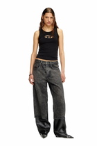 Diesel Tank top with cut-out Oval D logo - T-Shirts Womens in Black