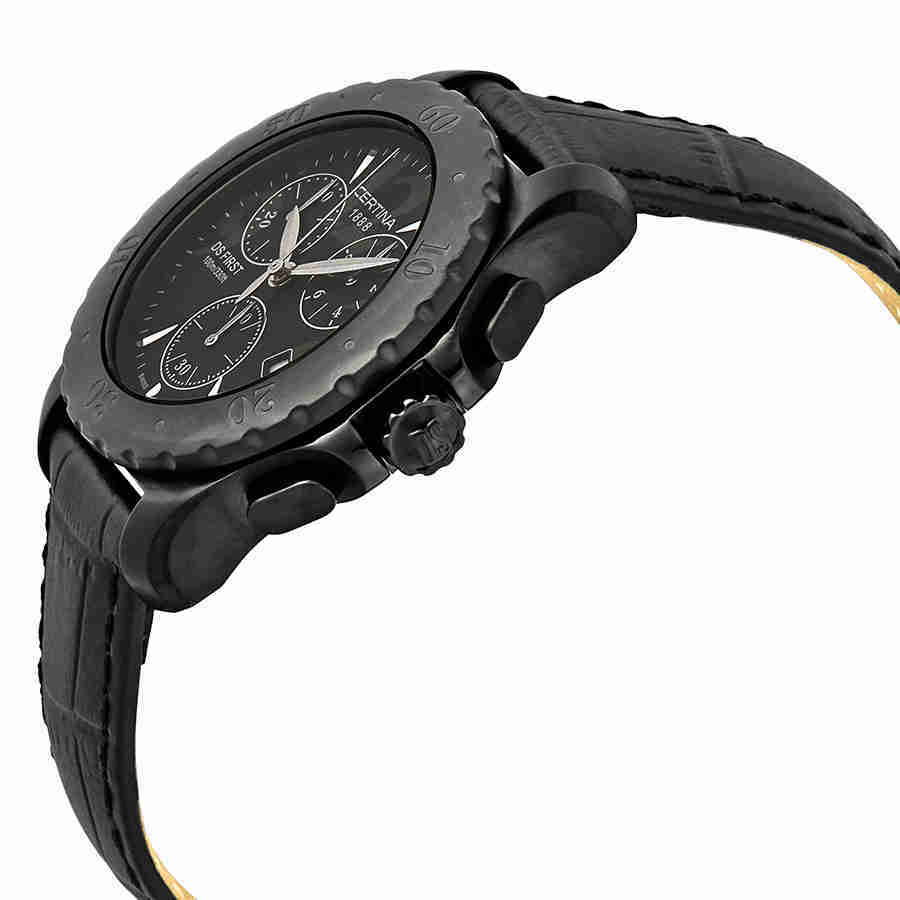 Certina DS First Chronograph Quartz Black Dial Ladies Watch C538.7084.46.61