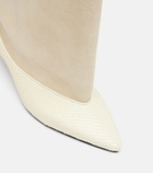 Jacquemus Tourni leather and suede ankle boots