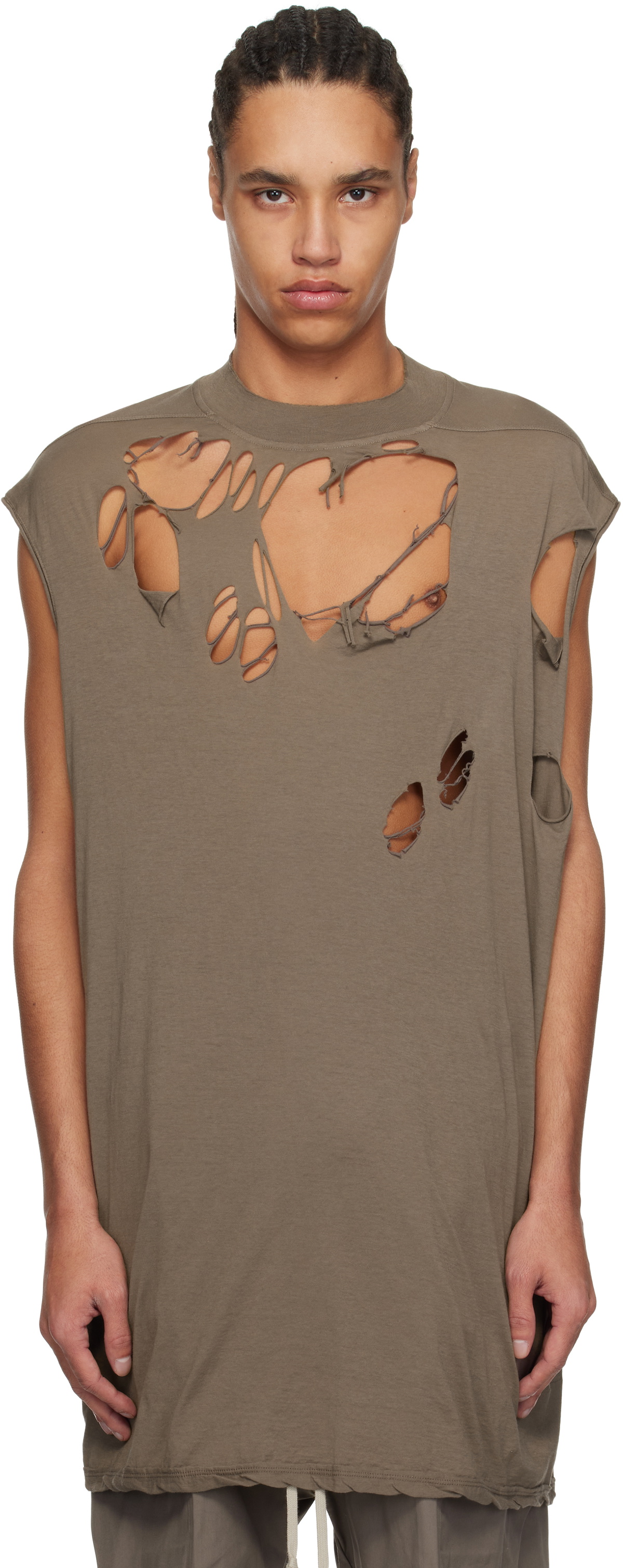 Rick Owens DRKSHDW Gray Hollywood Tarp T-shirt Rick Owens Drkshdw