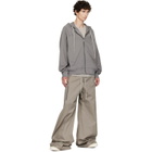 Rick Owens Gray Tower Windbreaker Hoodie