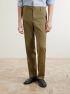 Boglioli - Wool and Linen-Blend Straight Leg Trousers - Green