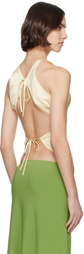 GUIZIO Yellow Regine Cowl Neck Top