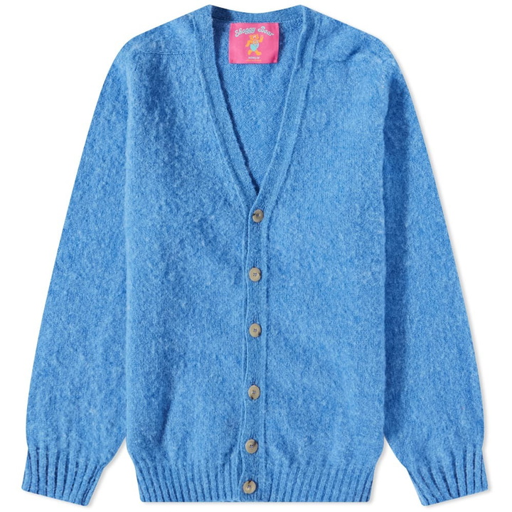 Photo: Howlin by Morrison Men's Howlin' Shaggy Bear Cardigan in Blue Power