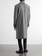 Zegna - Trofeo Selection Double-Breasted Pinstriped Wool Coat - Gray
