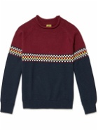 iggy - Cotton-Jacquard Mock-Neck Sweater - Burgundy