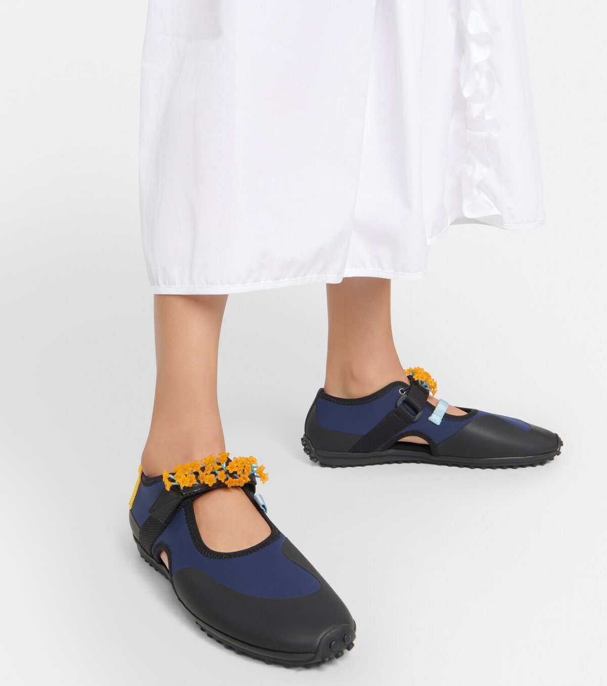 Cecilie Bahnsen Sara floral technical ballet flats Cecilie