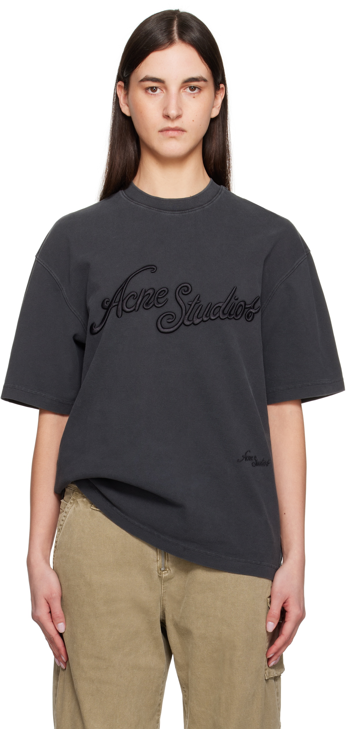Acne Studios Beige Grant Levy Lucero Edition Oversized