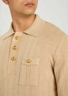 Valentino Garavani Fine-knit Polo Jumper Cream