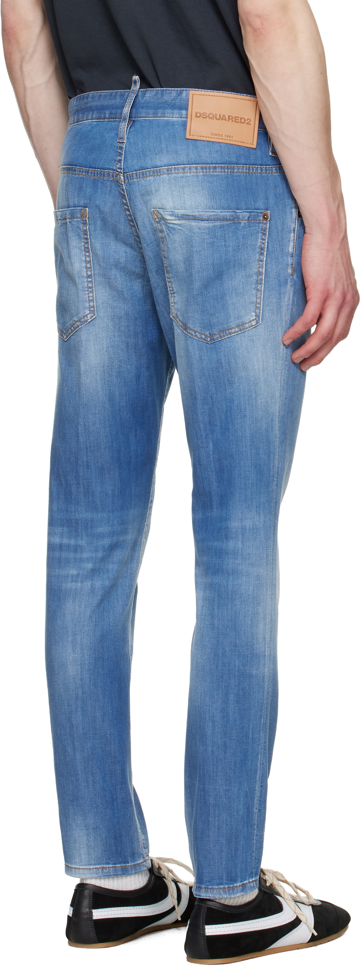 Dsquared2 Blue Light Wash Skater Jeans
