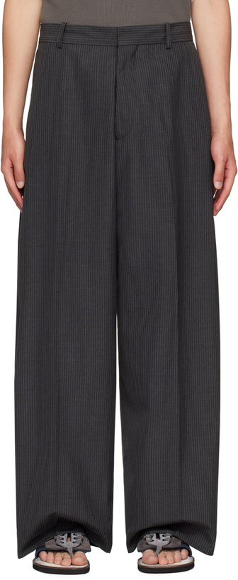 Photo: Acne Studios Gray Tailored Trousers