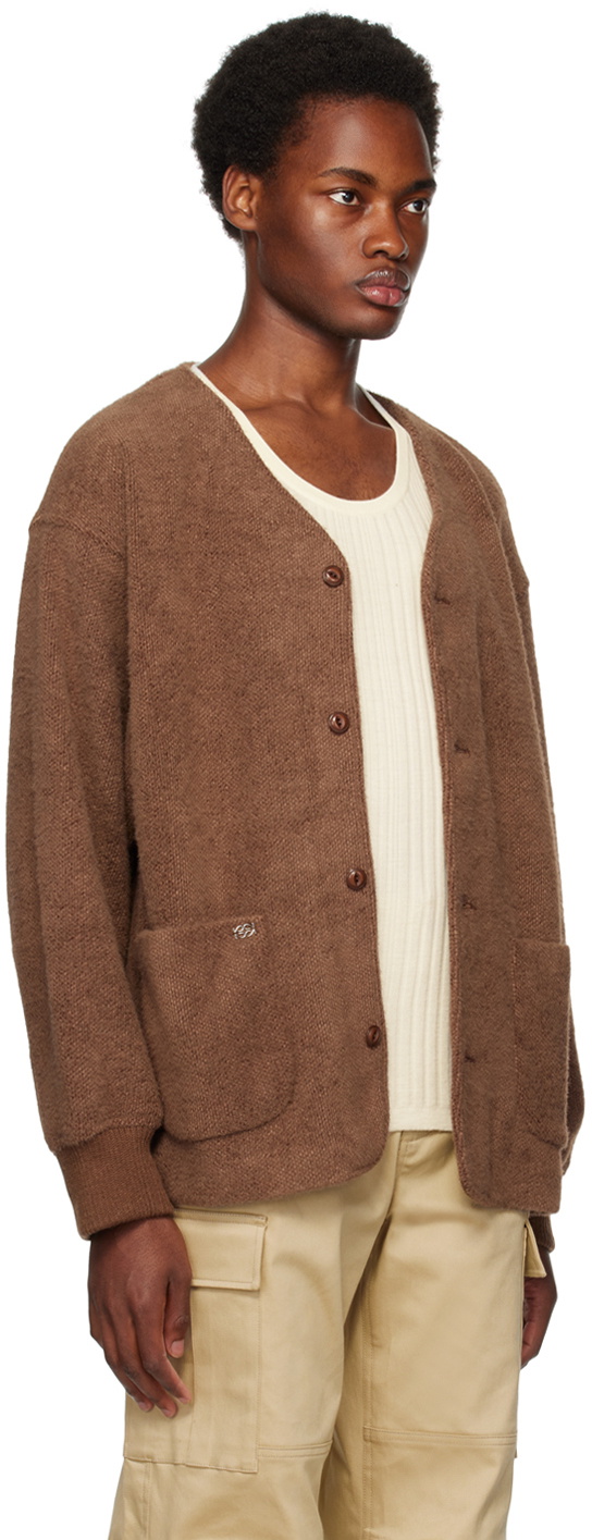 Kijun Brown Drop Shoulder Cardigan