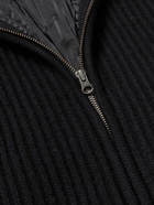 Amomento - Ribbed Wool-Blend Jacket - Black