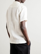 Orlebar Brown - Hibbert Camp-Collar Linen-Blend Jacquard Shirt - White