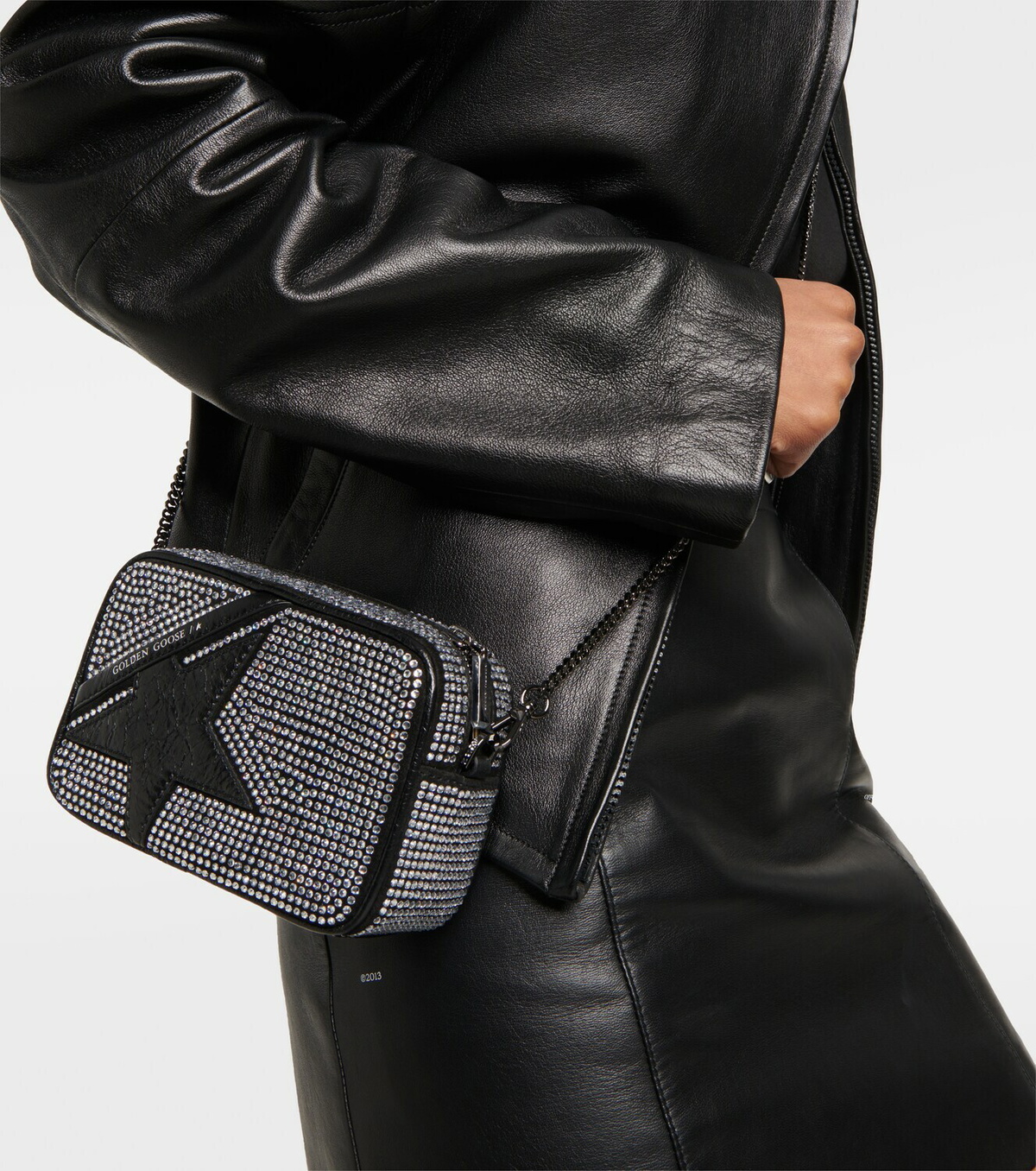 Golden Goose - Star embellished leather shoulder bag