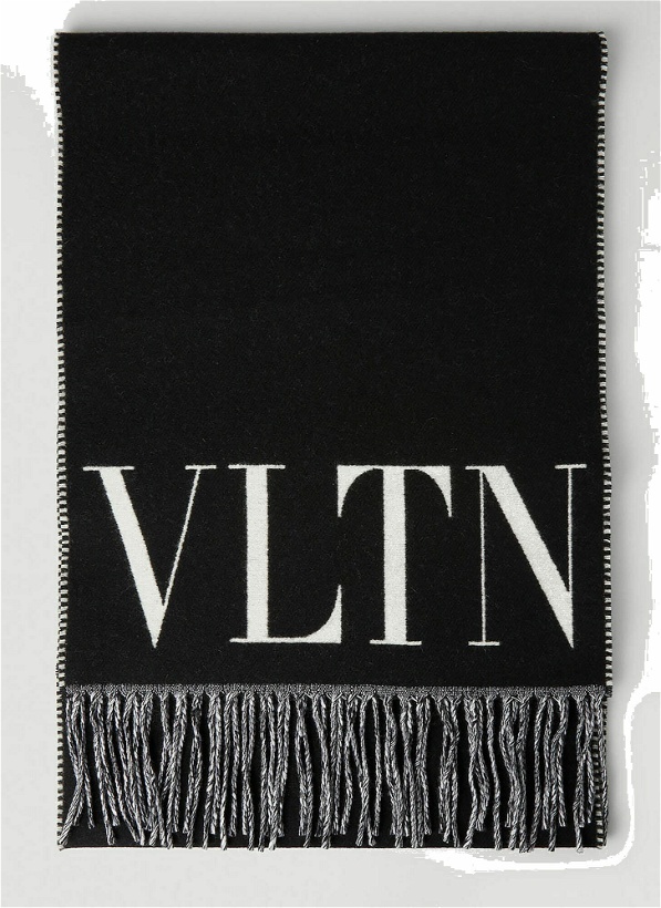 Photo: VLTN Knit Logo Scarf in Black 