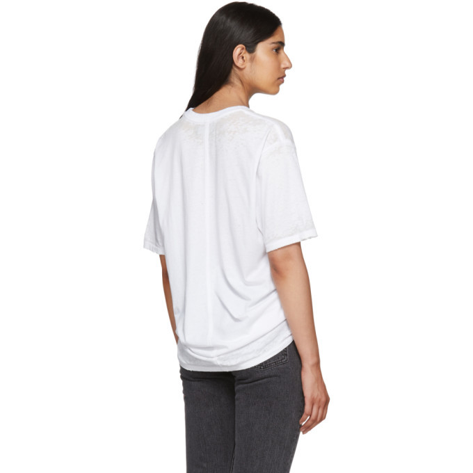 Baja East White Burn Out T-Shirt