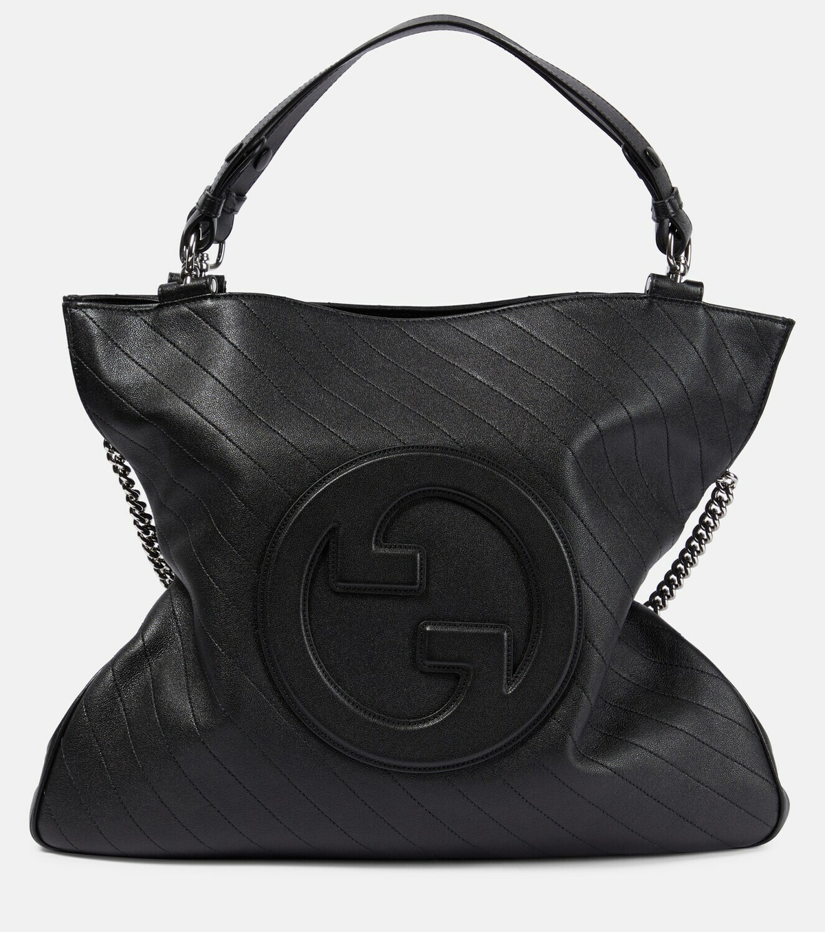 【送料&関税込】Gucci Black Leather Medium Blondie Shopping Gucci Black Leather Medium Blondie Shopping Bag | italist