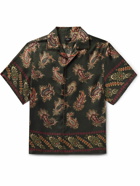 Etro - Camp-Collar Paisley-Print Silk-Twill Shirt - Green