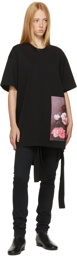 Raf Simons Black Joy Division Edition Oversized Flower Print T-Shirt