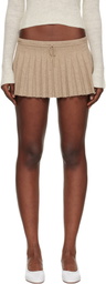 GUIZIO Taupe Vivienne Miniskirt