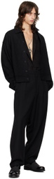 YOHJI YAMAMOTO Black Spread Collar Jacket