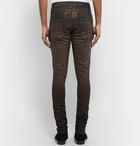 AMIRI - Skinny-Fit Metallic Leopard-Print Coated Stretch-Denim Jeans - Men - Leopard print