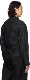 ADER error Black Pintuck Denim Jacket