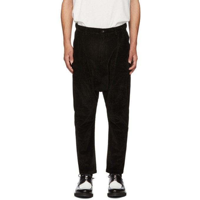 D by D Black Dropped Inseam Trousers