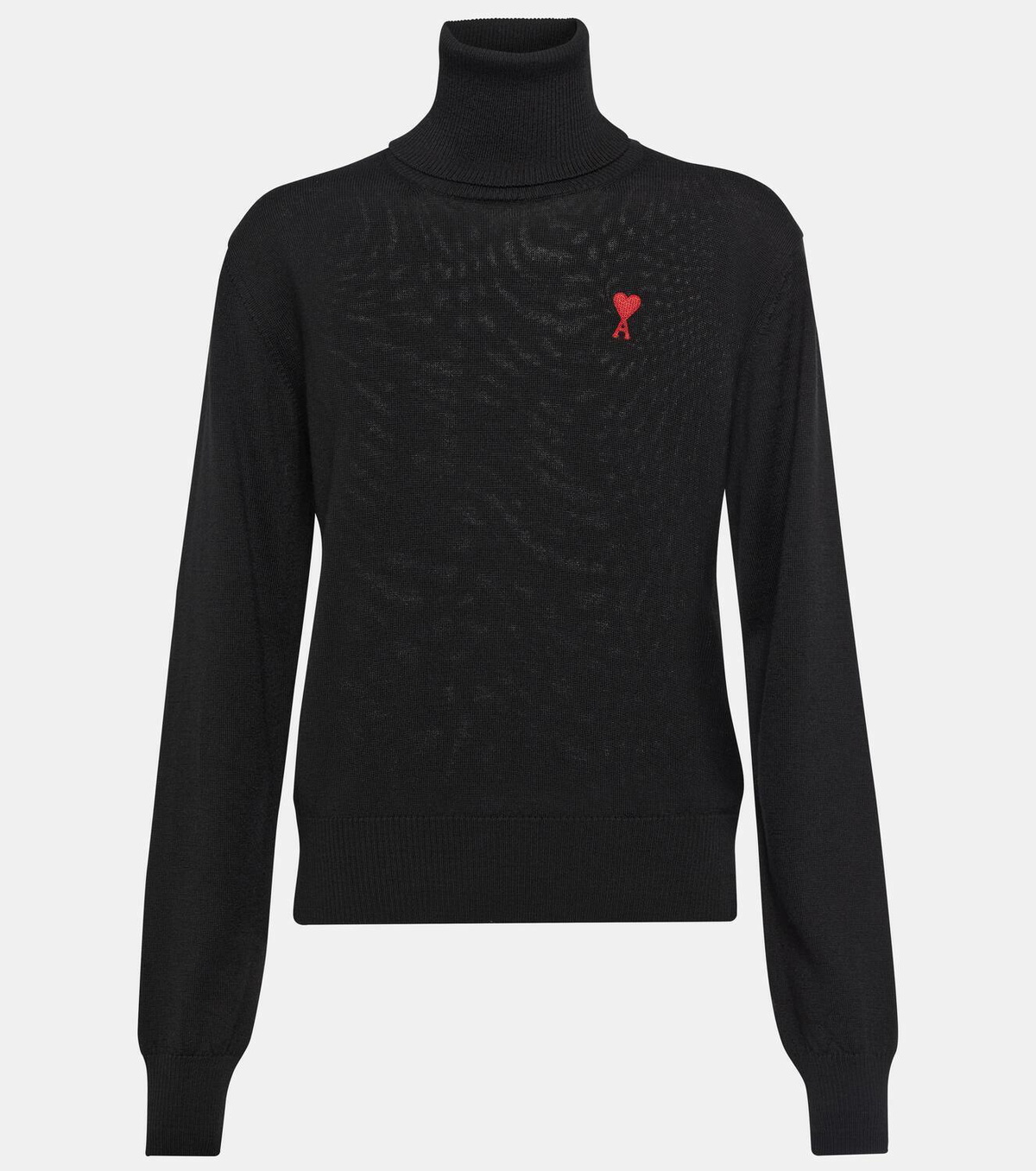 Ami Paris Ami De Cœur wool turtleneck sweater