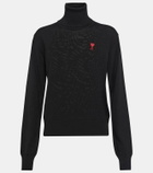 Ami Paris Ami De Cœur wool turtleneck sweater