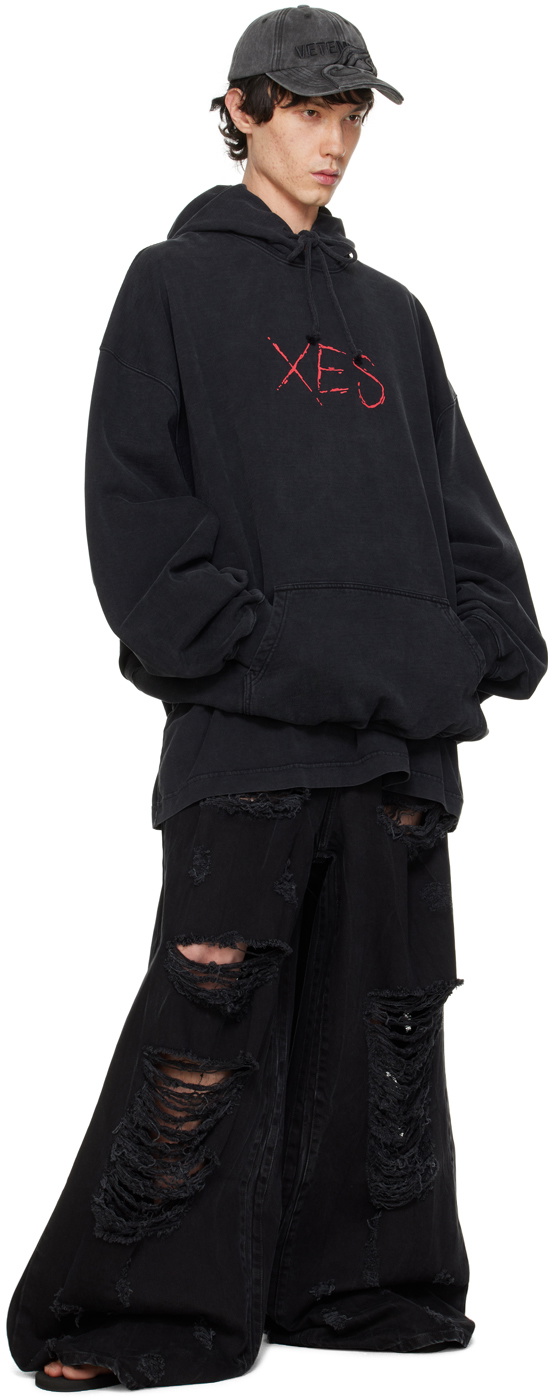VETEMENTS Black 'Xes' Hoodie Vetements