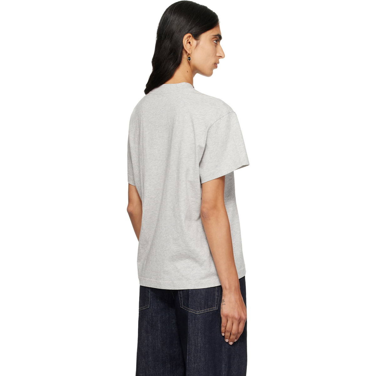 Jil Sander Gray Cotton Crew-Neck T-shirt