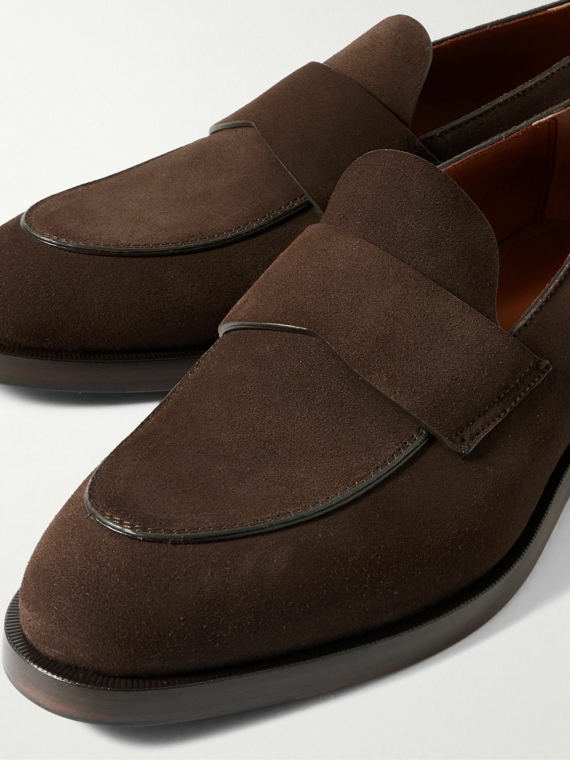 Zegna - Torino Suede Loafers - Brown