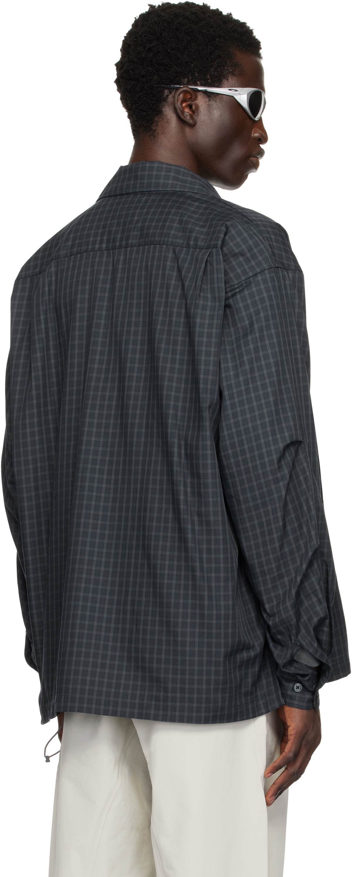 DAIWA PIER39 Gray Tech Sports Plaid Shirt
