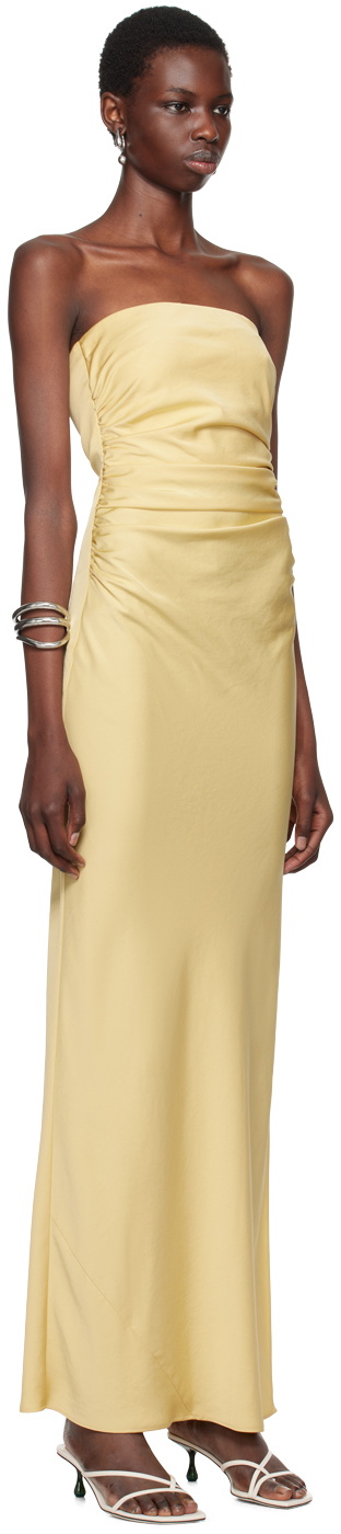 BEC + BRIDGE Yellow Eternity Strapless Maxi Dress